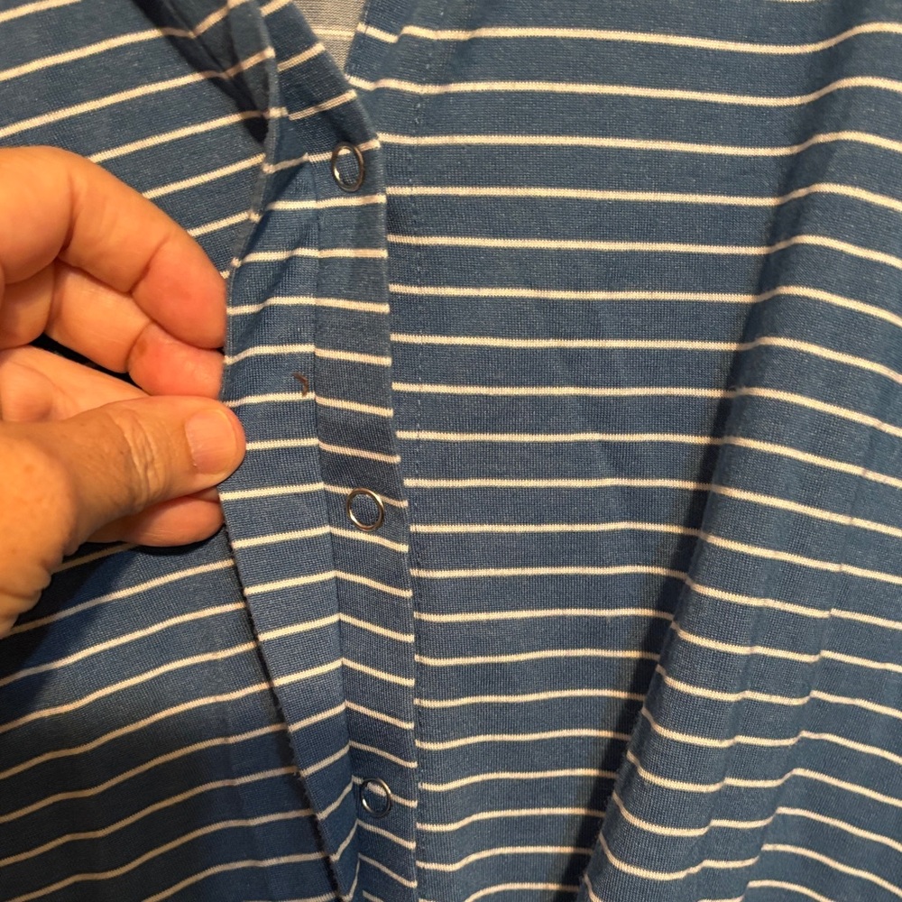 Striped Blue Women's Top (R) - Picture 2 of 7